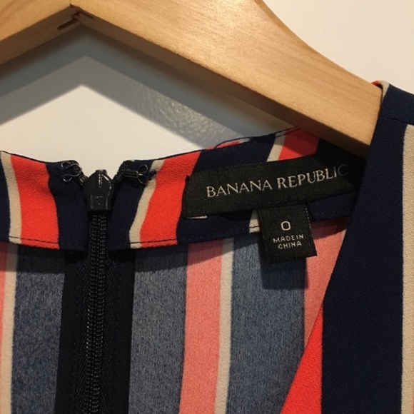 Banana Republic Navy & Orange Striped Romper - Picture 4 of 4